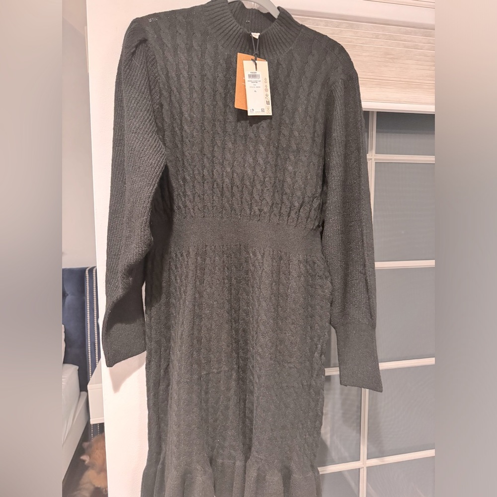 Black sweater dress